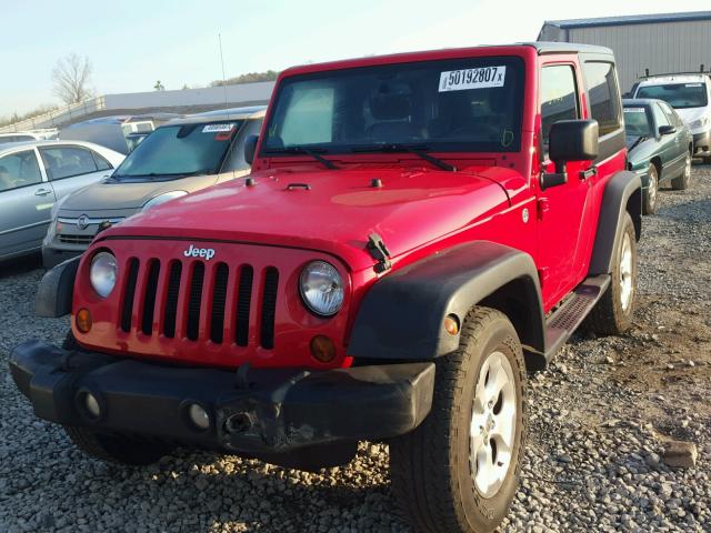 1C4AJWAG9DL699830 - 2013 JEEP WRANGLER S RED photo 2