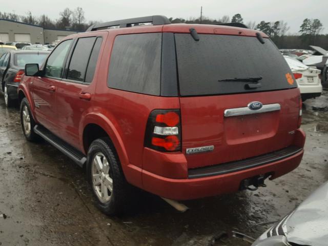 1FMEU63847UB65918 - 2007 FORD EXPLORER X BURGUNDY photo 3