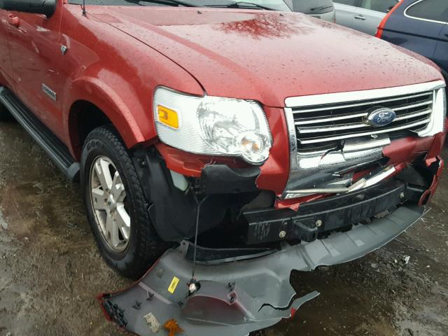 1FMEU63847UB65918 - 2007 FORD EXPLORER X BURGUNDY photo 9