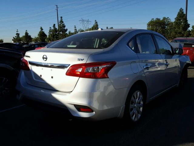 3N1AB7AP3GL661167 - 2016 NISSAN SENTRA S SILVER photo 4