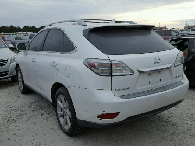 2T2ZK1BA0AC003920 - 2010 LEXUS RX 350 WHITE photo 3