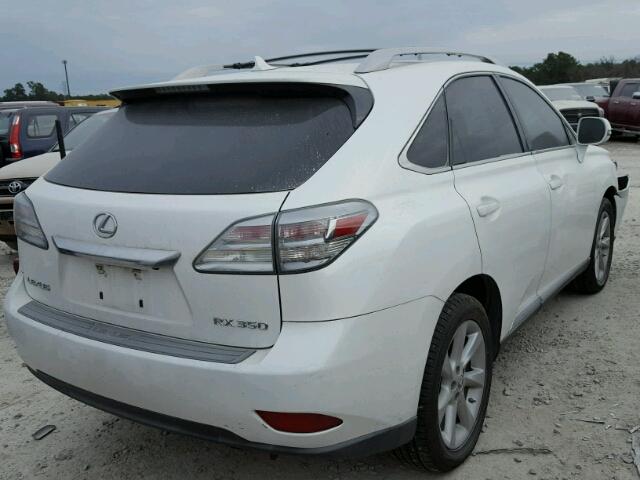 2T2ZK1BA0AC003920 - 2010 LEXUS RX 350 WHITE photo 4