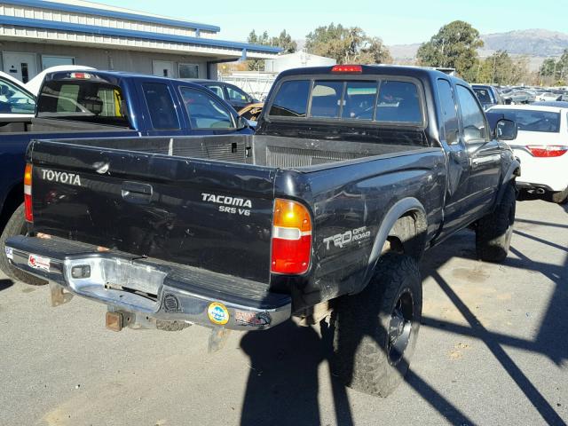 4TAWN72N7YZ683931 - 2000 TOYOTA TACOMA XTR BLACK photo 4