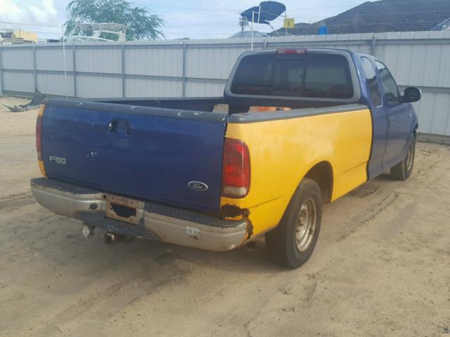 1FTZX1725WKA40409 - 1998 FORD F150 BLUE photo 4