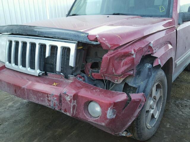 1J4RG4GK3AC124405 - 2010 JEEP COMMANDER RED photo 9