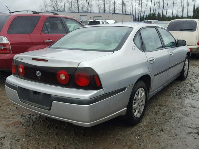 2G1WF52E149374006 - 2004 CHEVROLET IMPALA SILVER photo 4