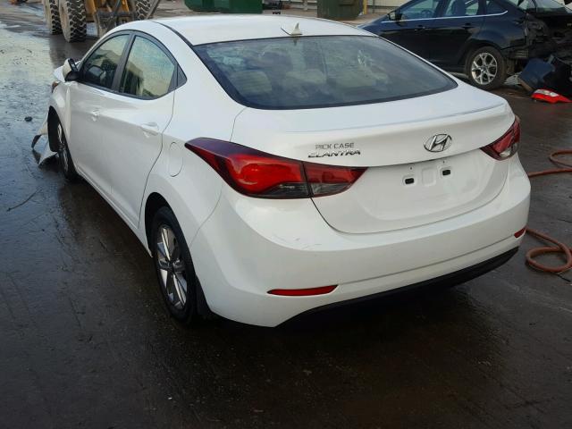 5NPDH4AE8GH730389 - 2016 HYUNDAI ELANTRA SE WHITE photo 3