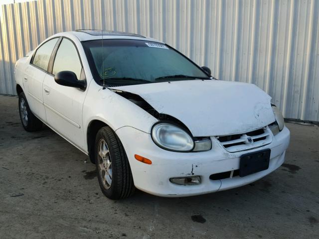 1B3ES56C32D528837 - 2002 DODGE NEON ES WHITE photo 1