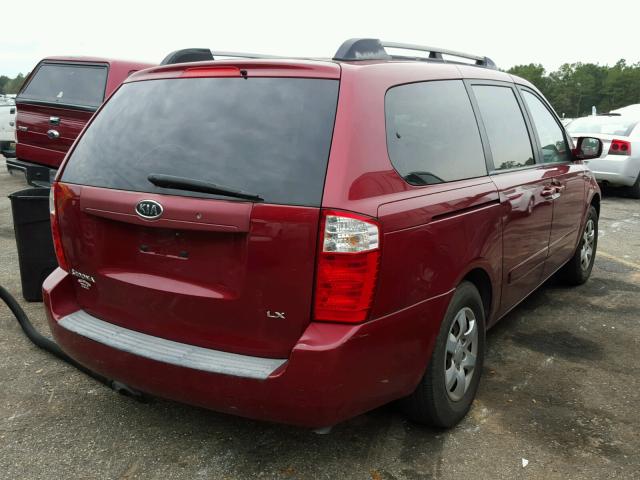 KNDMB233566062576 - 2006 KIA SEDONA EX RED photo 4