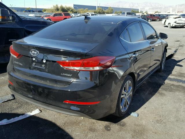 KMHD84LF3HU073655 - 2017 HYUNDAI ELANTRA SE BLACK photo 4