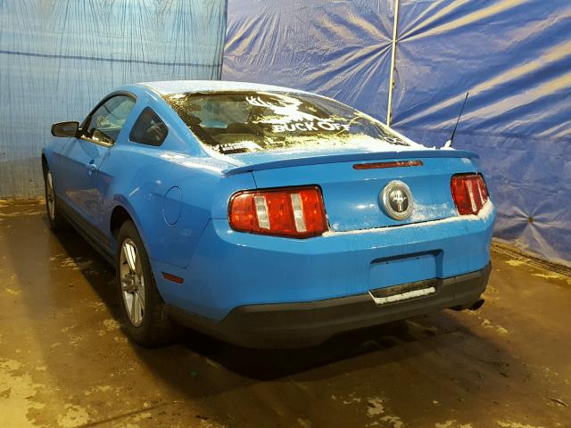 1ZVBP8AN5A5123338 - 2010 FORD MUSTANG BLUE photo 3