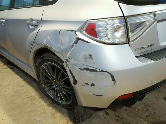 JF1GR7E69BG812620 - 2011 SUBARU IMPREZA WR SILVER photo 9