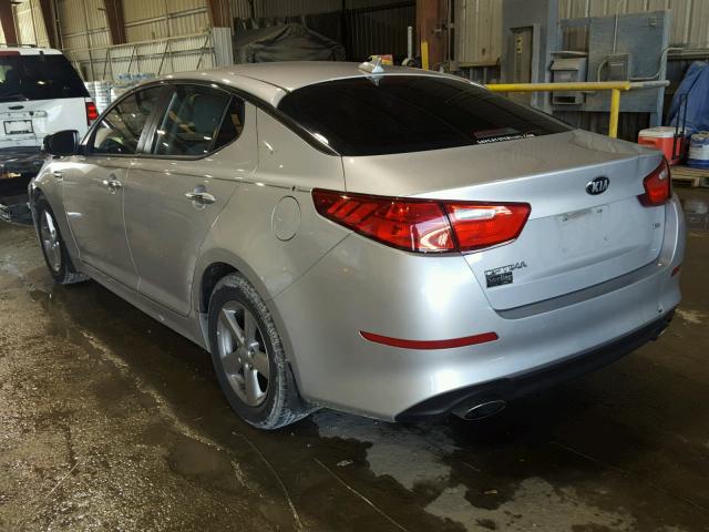 5XXGM4A76EG318751 - 2014 KIA OPTIMA LX SILVER photo 3