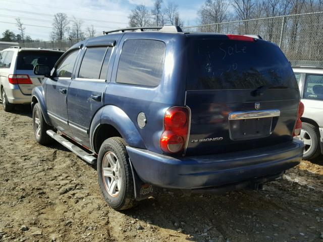 1D4HB38N75F609608 - 2005 DODGE DURANGO ST BLUE photo 3