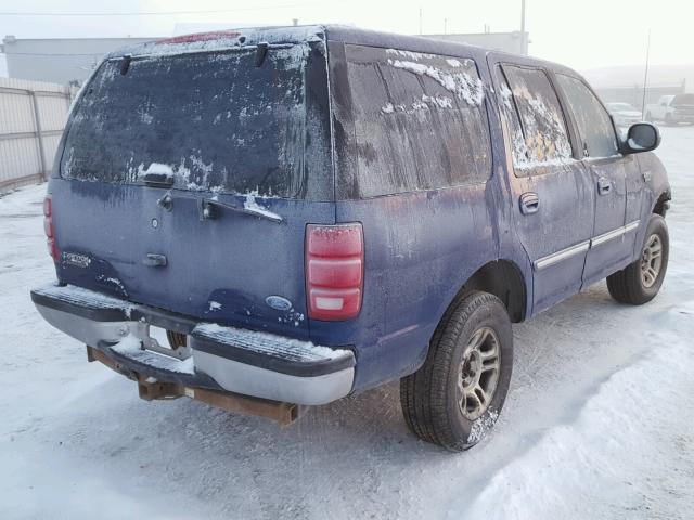 1FMEU18W4VLA06717 - 1997 FORD EXPEDITION BLUE photo 4