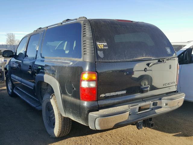 1GNFK16Z62J266093 - 2002 CHEVROLET SUBURBAN K BLACK photo 3