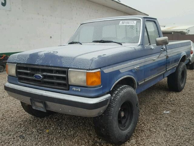 1FTHF26G3JPB11877 - 1988 FORD F250 BLUE photo 2