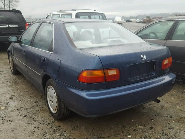 JHMEH9590NS004568 - 1992 HONDA CIVIC EX BLUE photo 3