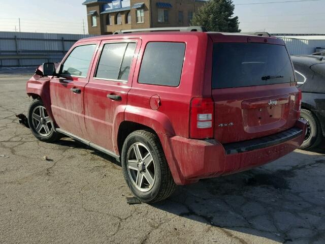 1J8FF28W88D776709 - 2008 JEEP PATRIOT SP RED photo 3