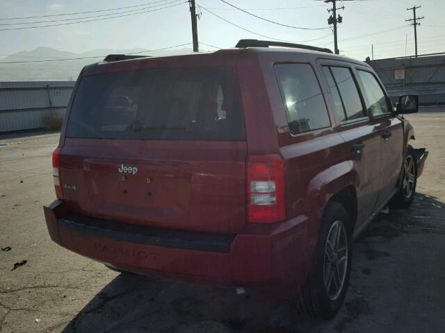 1J8FF28W88D776709 - 2008 JEEP PATRIOT SP RED photo 4