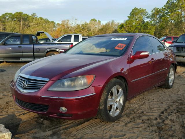 JH4KB165X5C002824 - 2005 ACURA RL RED photo 2