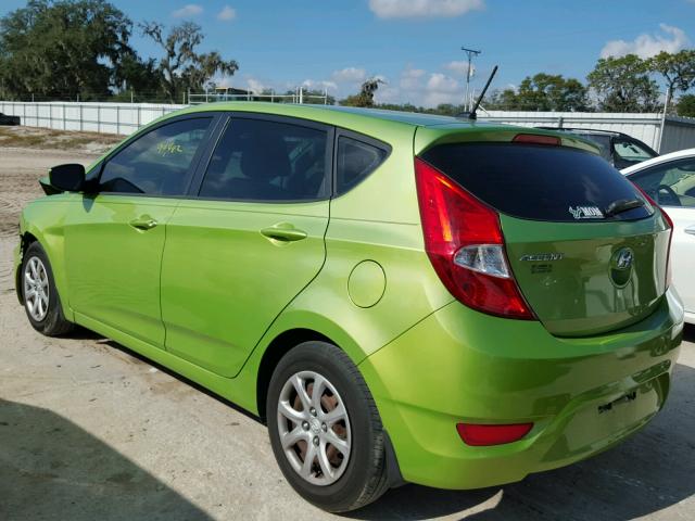 KMHCT5AE2CU050208 - 2012 HYUNDAI ACCENT GLS GREEN photo 3