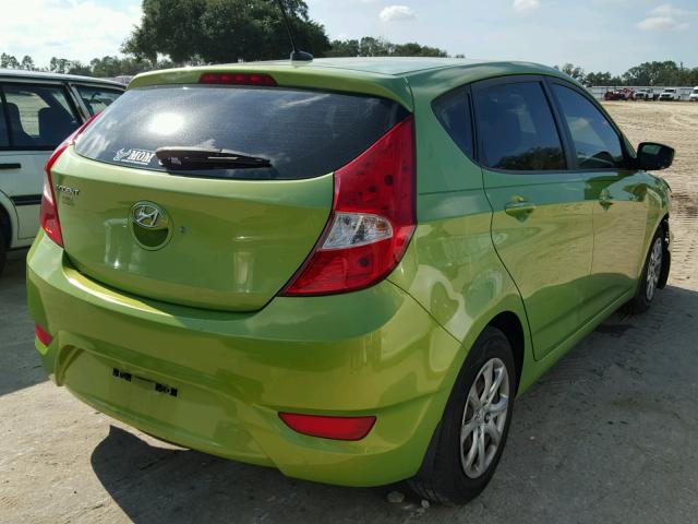 KMHCT5AE2CU050208 - 2012 HYUNDAI ACCENT GLS GREEN photo 4