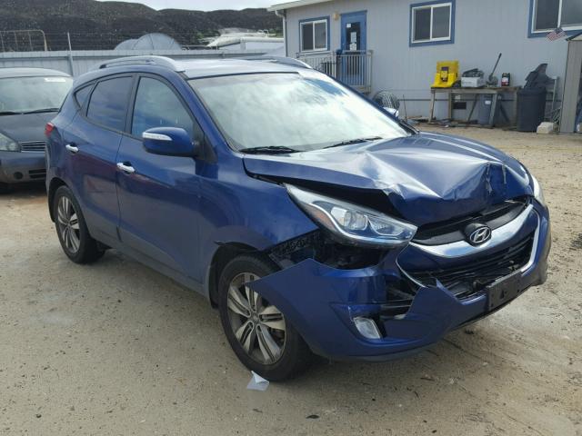 KM8JU3AG2EU941421 - 2014 HYUNDAI TUCSON GLS BLUE photo 1