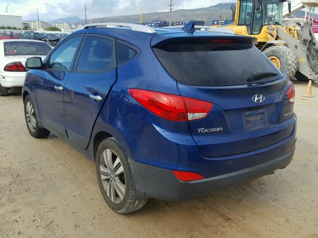 KM8JU3AG2EU941421 - 2014 HYUNDAI TUCSON GLS BLUE photo 3