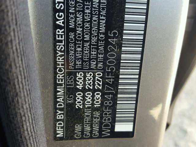 WDBRF84J74F500245 - 2004 MERCEDES-BENZ C 320 4MAT GRAY photo 10