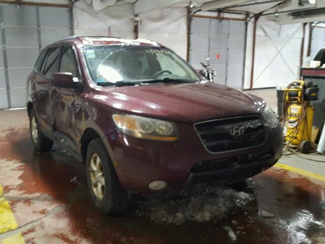 5NMSG73D67H044896 - 2007 HYUNDAI SANTA FE G BURGUNDY photo 1