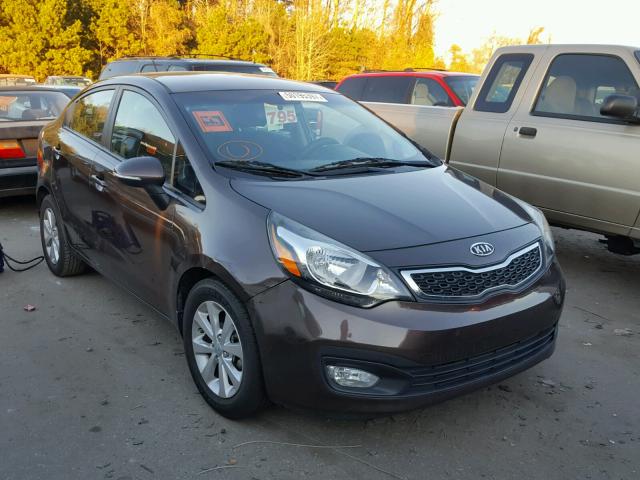 KNADN4A32D6113354 - 2013 KIA RIO EX BROWN photo 1