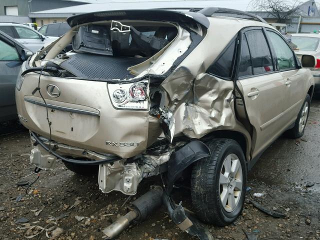 2T2HA31U34C022956 - 2004 LEXUS RX 330 TAN photo 4