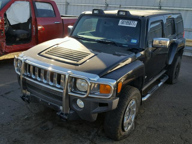 5GTDN13EX78102913 - 2007 HUMMER H3 BLACK photo 2