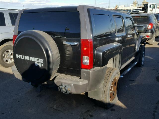 5GTDN13EX78102913 - 2007 HUMMER H3 BLACK photo 4