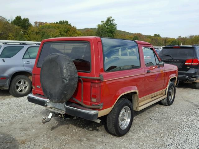 1FMCU12T4JUA60660 - 1988 FORD BRONCO II RED photo 4