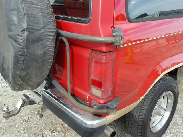 1FMCU12T4JUA60660 - 1988 FORD BRONCO II RED photo 9