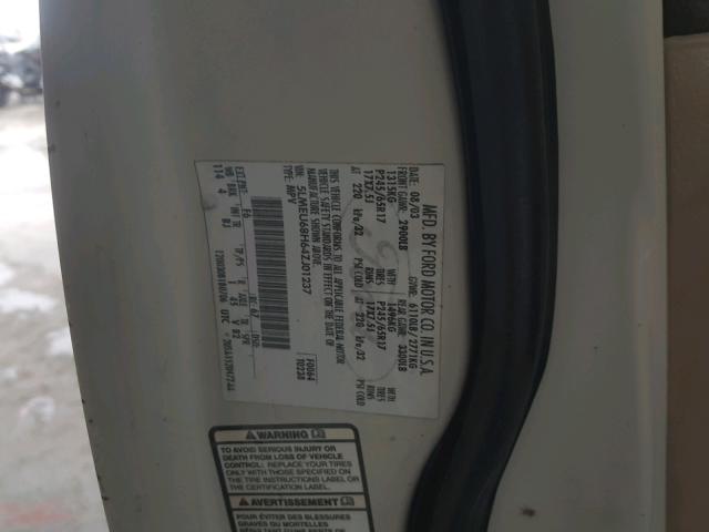 5LMEU68H64ZJ01237 - 2004 LINCOLN AVIATOR 奶油色 照片 10