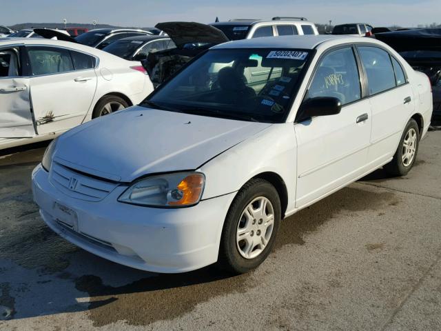 2HGES16551H523974 - 2001 HONDA CIVIC LX WHITE photo 2