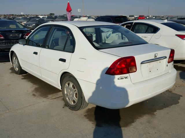 2HGES16551H523974 - 2001 HONDA CIVIC LX WHITE photo 3