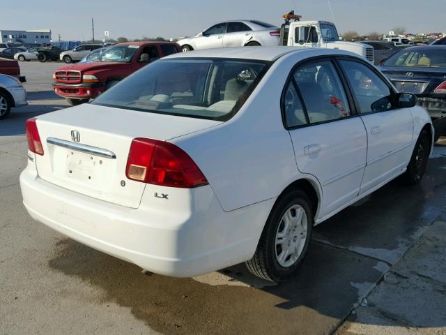 2HGES16551H523974 - 2001 HONDA CIVIC LX WHITE photo 4