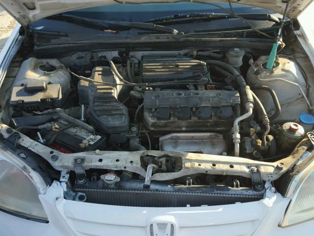 2HGES16551H523974 - 2001 HONDA CIVIC LX WHITE photo 7