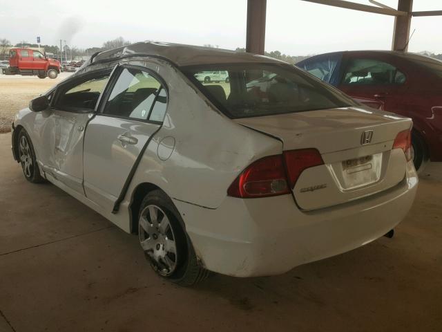 1HGFA16526L041643 - 2006 HONDA CIVIC LX WHITE photo 3