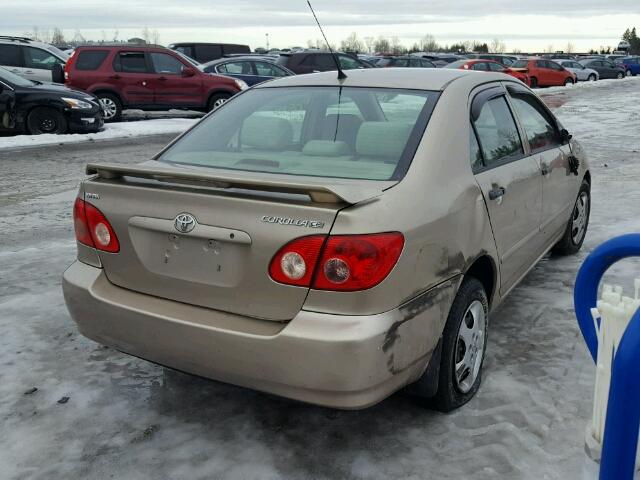 2T1BR32E25C557272 - 2005 TOYOTA COROLLA CE BEIGE photo 4