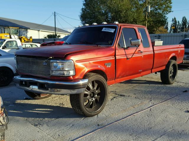 1FTHX25F1TEA93352 - 1996 FORD F250 RED photo 2