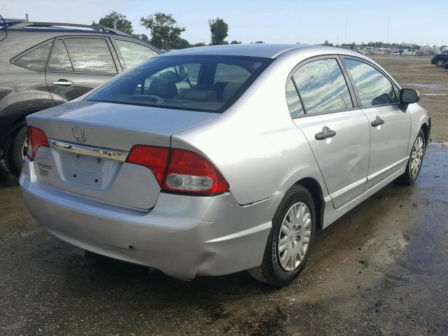 2HGFA16399H335427 - 2009 HONDA CIVIC VP SILVER photo 4