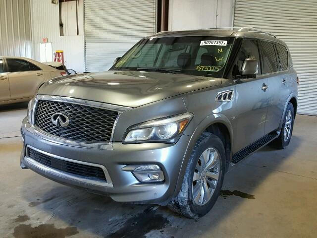 JN8AZ2NFXF9573225 - 2015 INFINITI QX80 GRAY photo 2