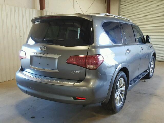 JN8AZ2NFXF9573225 - 2015 INFINITI QX80 GRAY photo 4