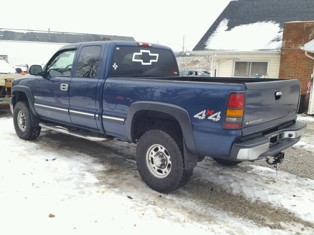 1GCHK29U72E252896 - 2002 CHEVROLET SILVERADO BLUE photo 3