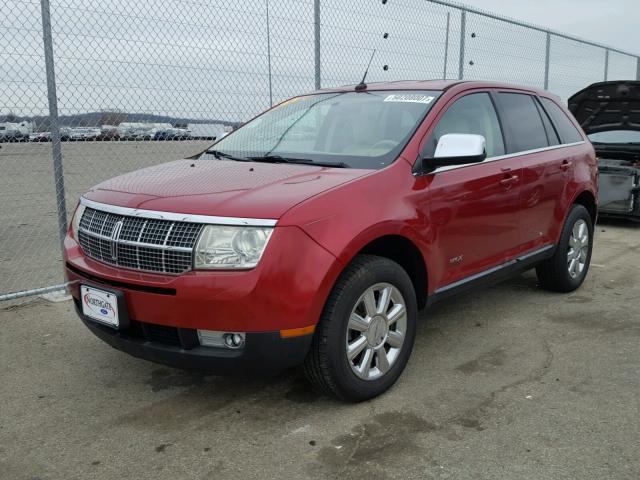 2LMDU68C17BJ27257 - 2007 LINCOLN MKX MAROON photo 2